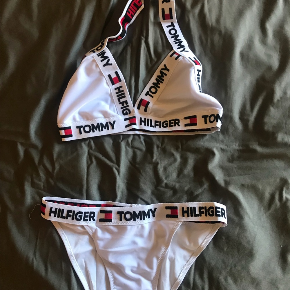 Tommy Hilfiger two piece swim suit White